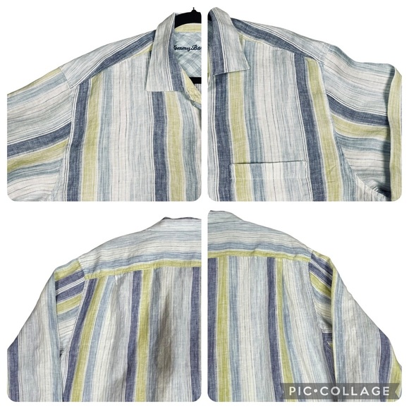Tommy Bahama 100% Linen Casual Comfort Vacation Stylish Button Up Shirt - Sz XL - Picture 5 of 15